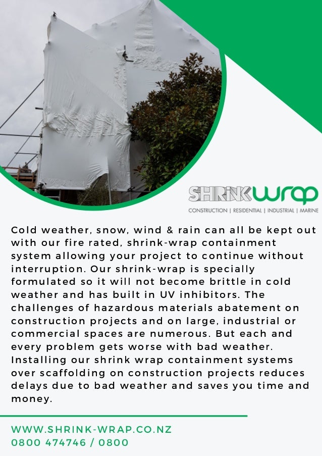 Benefits of Cold Weather Shrink Wrap Shrink Wrap Services