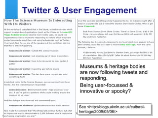 Benefits of the Social Web: How Can It Help My Museum? Slide 16