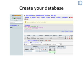 Create your database 