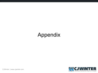 Appendix
CJWinter | www.cjwinter.com
 