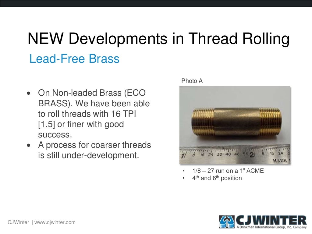 The Basics of Thread Rolling