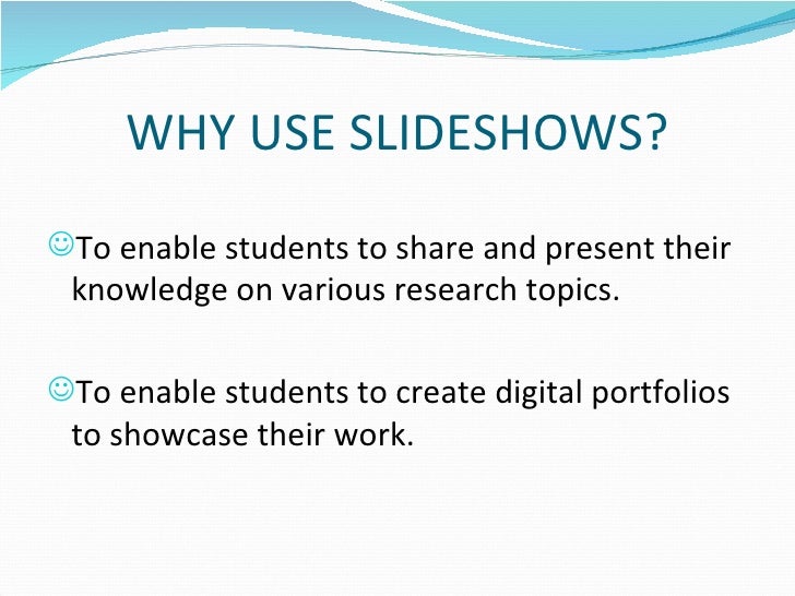 Benefits of images and slideshows in education