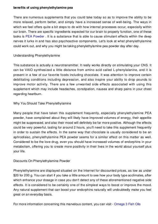 Benefits Of Using Phenylethylamine PEA Powder.