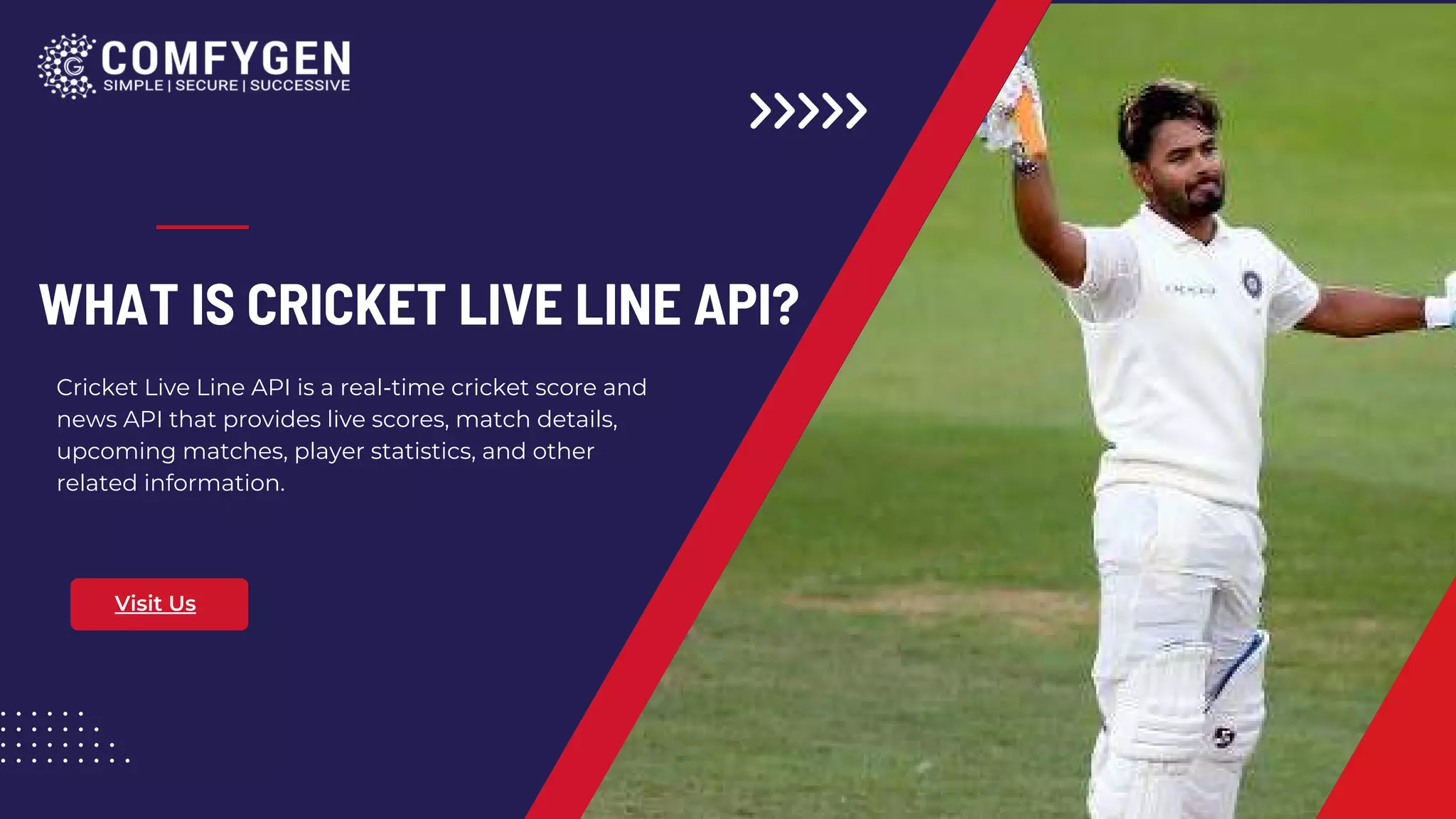Cricket Live Line API is a real-time cricket score and
news API that provides live scores, match details,
upcoming matches, player statistics, and other
related information.
WHAT IS CRICKET LIVE LINE API?
Visit Us
 