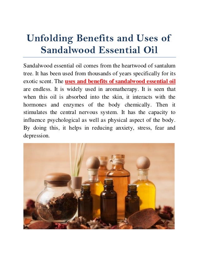 Benefits and uses of sandalwood essential oil