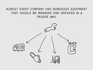 Almost every company has numerous equipment
that should be managed and serviced in a
proper way.
 