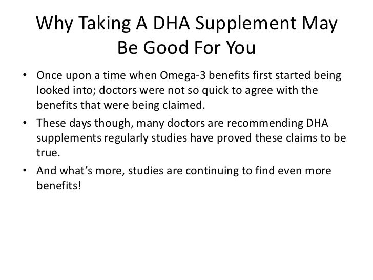 Benefits of DHA supplements