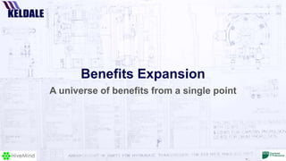Benefits Expansion
A universe of benefits from a single point
 
