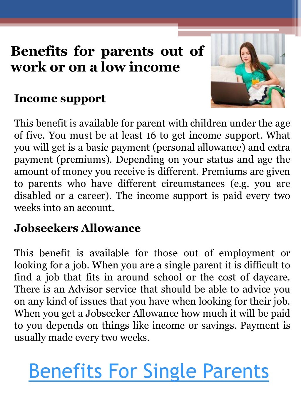 Benefits For Single Parents