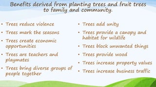 Benefits from planting trees | PPTX