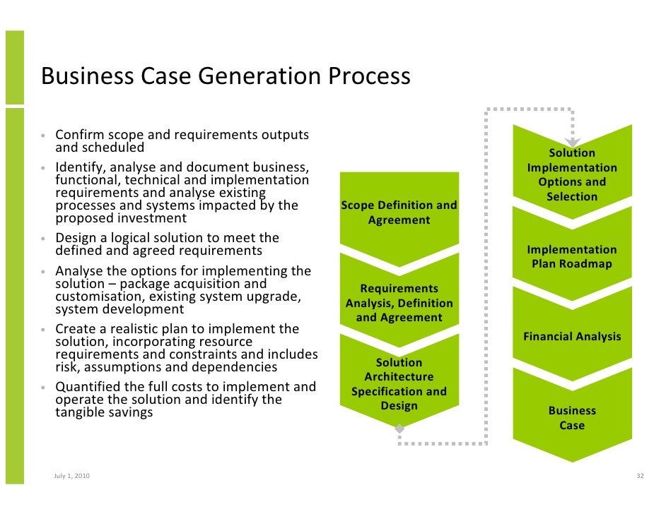 benefits identification assessment validation and business case assessment example