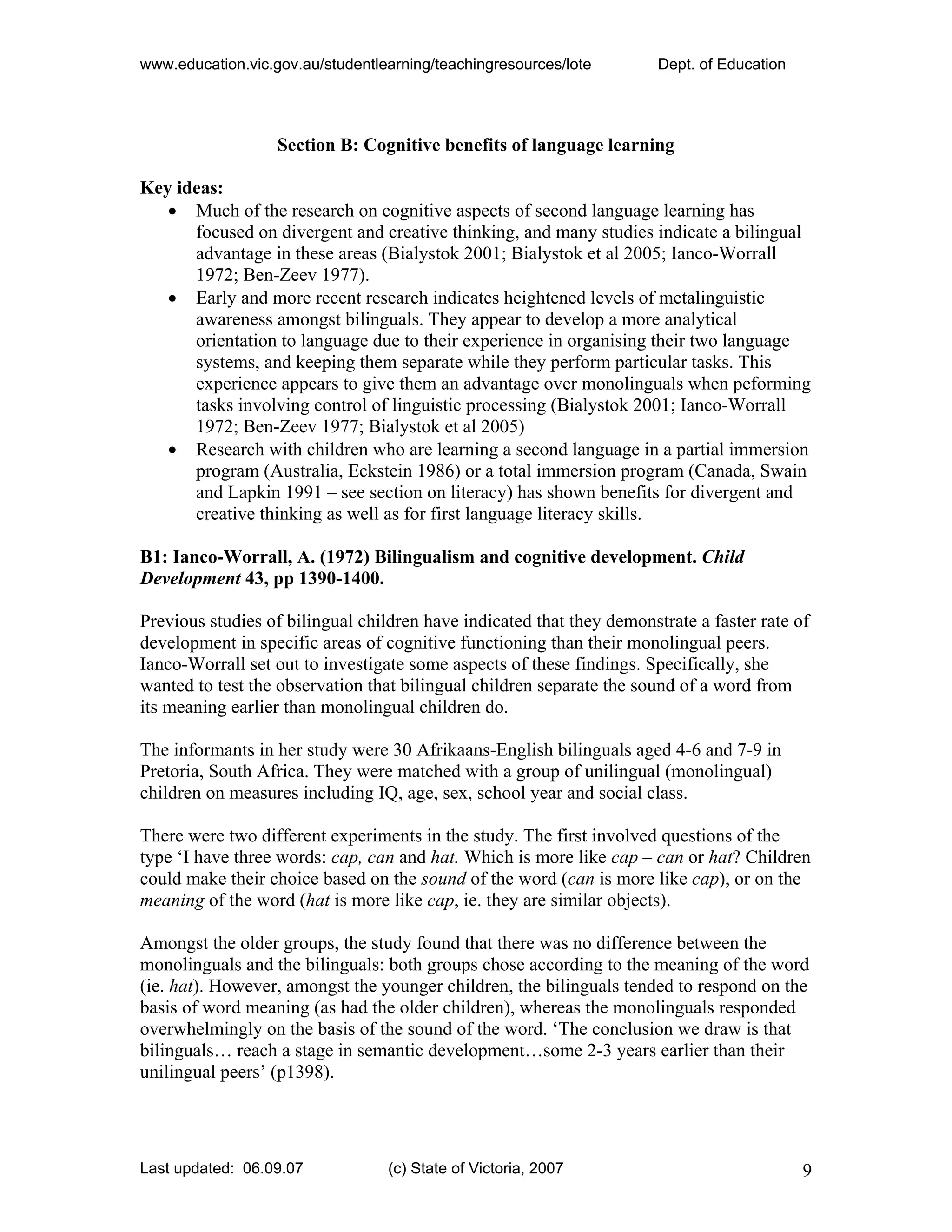 Benefits of Language Learning | PDF