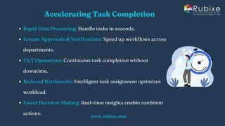 Benefits of AI Automation in Streamlining Workflows | Rubixe | PDF