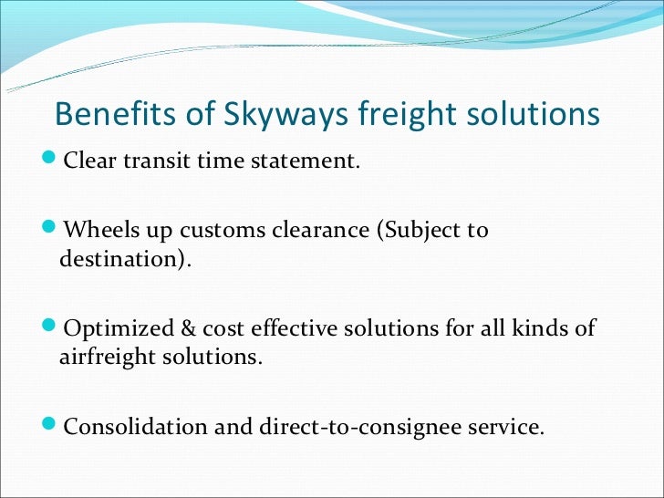 Benefits of air freight cargo shipping with skyways group