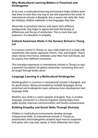 Benefits of a Multicultural Learning Environment in International ...