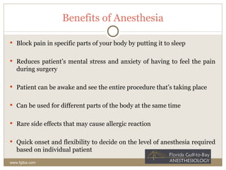 Benefits of Anesthesia | PPT