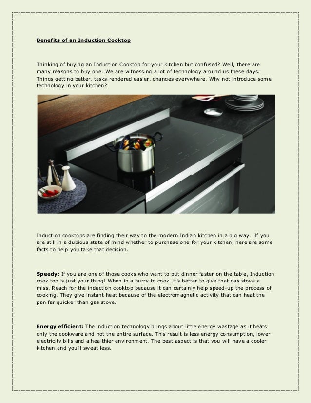 Benefits of an induction cooktop