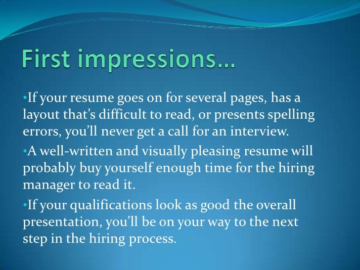 Benefits Of A Well Written Resume