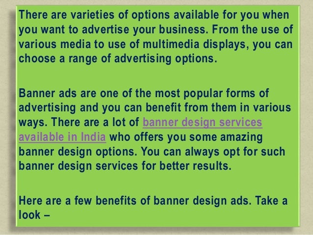 Advantages Of Banner Ads For Your Business