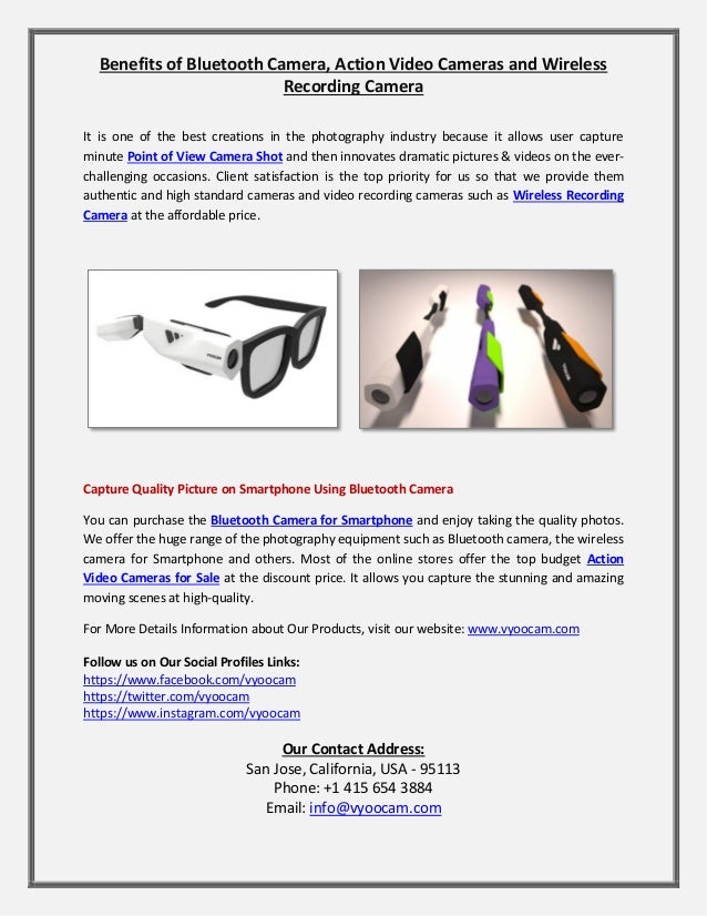 Benefits of Bluetooth Action Video Cameras and Wireless Recording Camera