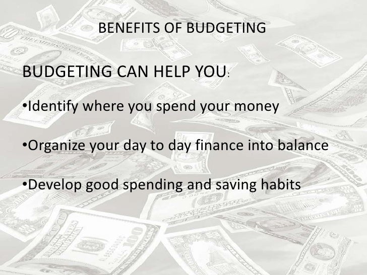 Benefits of budgeting