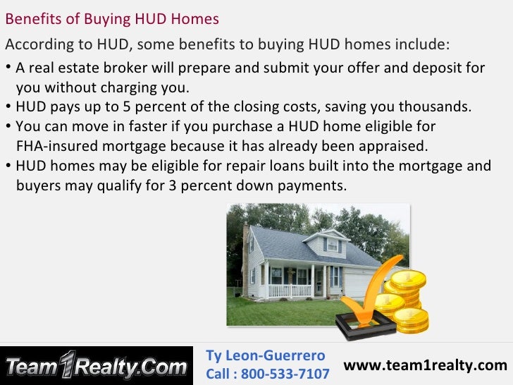Benefits of Buying a HUD Home Team1Realty serving Danville, Antioch