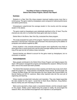 Benefits of Chess in Education | PDF