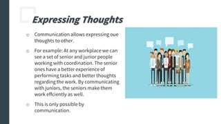 Expressing Communication Benefits of communication | PPTX