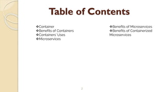 Benefits of Containers, Microservices and Containerized Microservices ...