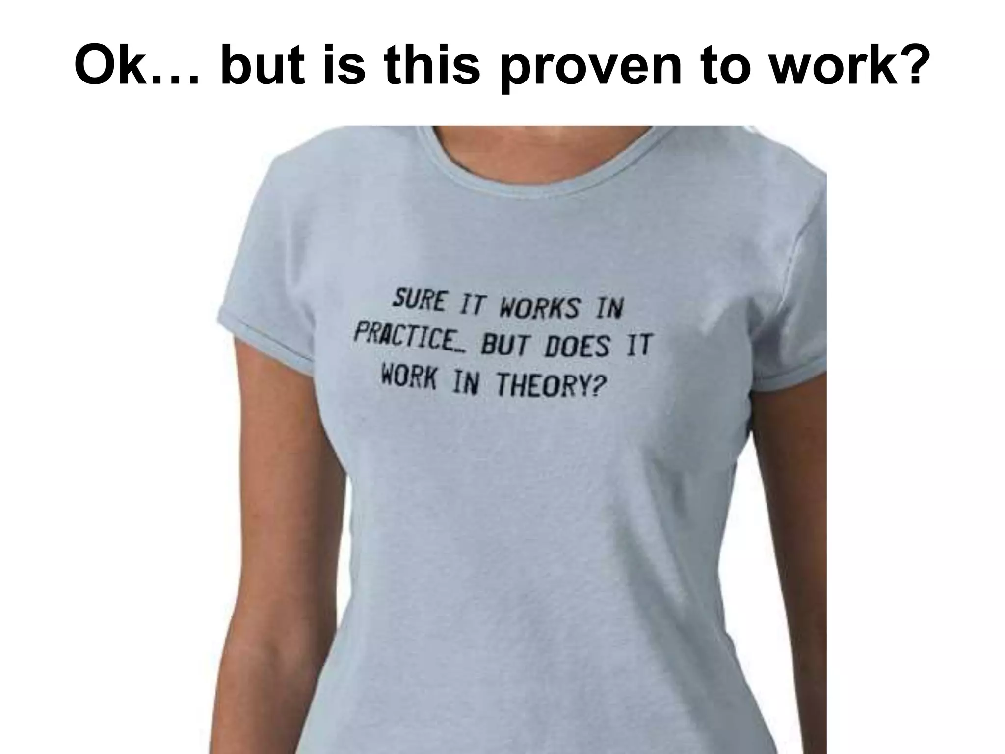 Ok… but is this proven to work?
 