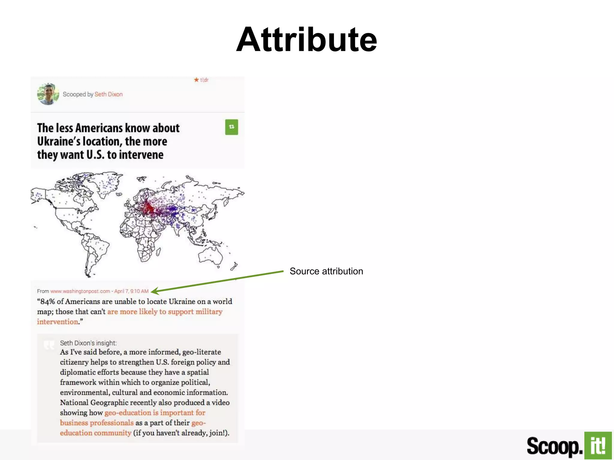 Attribute
Source attribution
 
