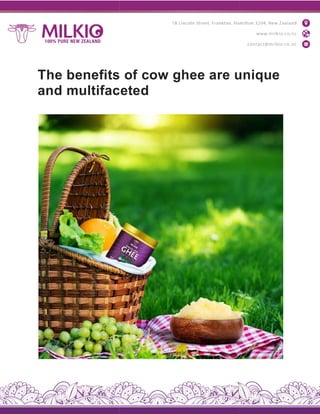 The benefits of cow ghee are unique
and multifaceted
The benefits of cow ghee are unique
and multifaceted
The benefits of cow ghee are unique
 