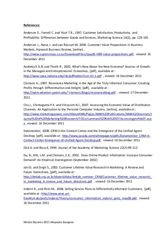 Literature review on customer loyalty programs