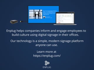 Benefits of Digital Signage for Internal Communications | PDF