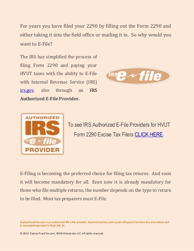 benefits of e filing irs form 2290 form 2290 online filing