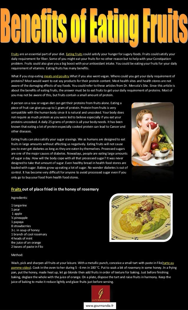 Benefits of Eating Fruits