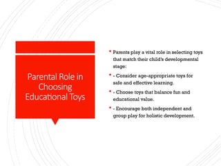 Benefits of Educational Toys for Kids and How They Help Development | PPTX