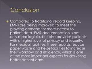 Benefits of Electronic Medical Records | PPTX