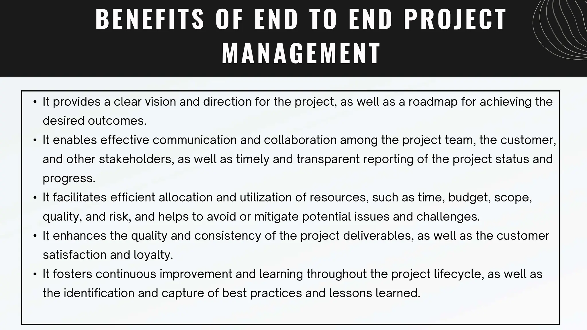 Benefits of End to End Project Management.pptx