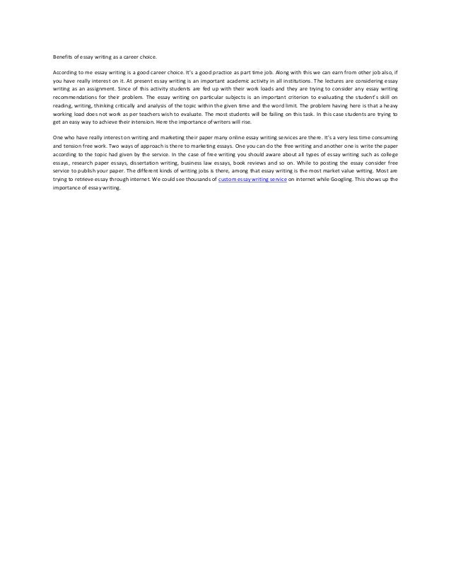 career choice essay