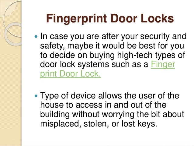Benefits Of Fingerprint Door Locks Zicom India