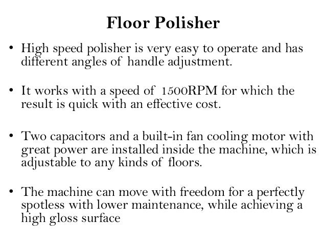 Benefits Of Floor Polisher