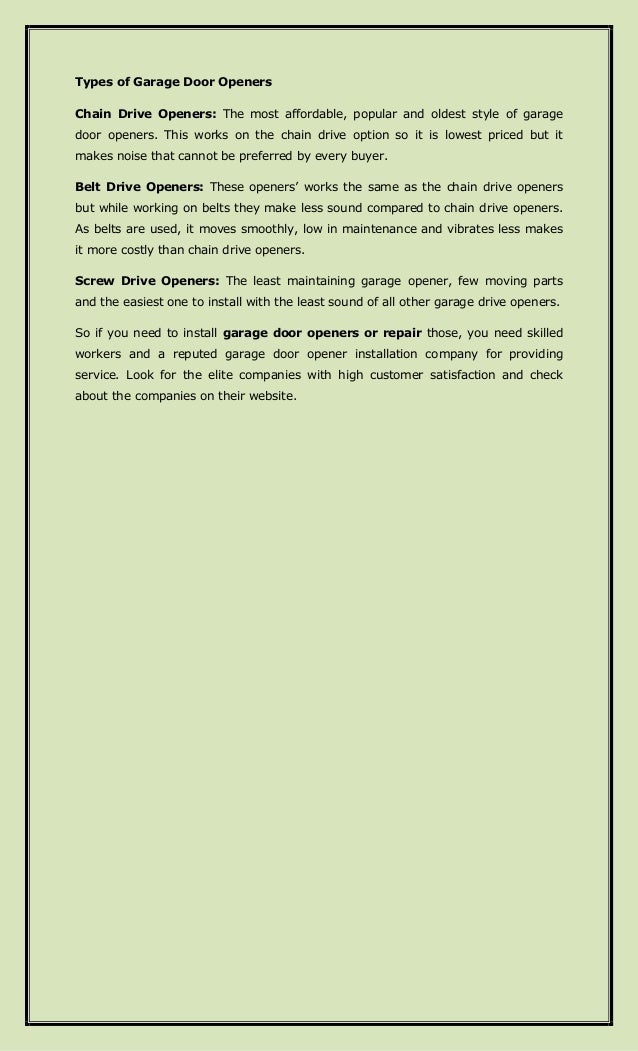 Benefits Of Garage Door Openers
