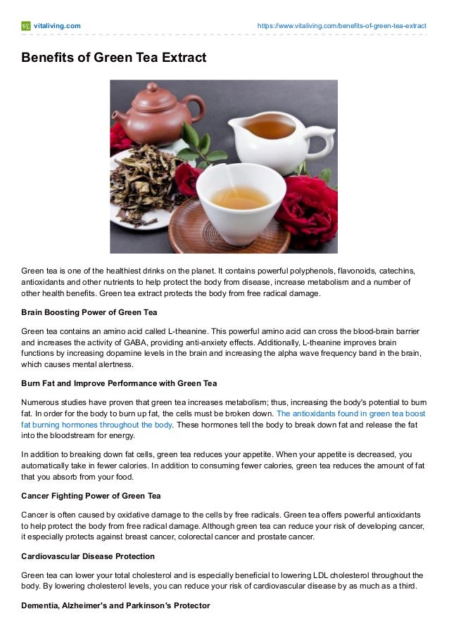 6 benefits of green tea extract
