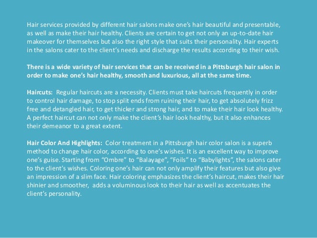 Benefits Of Hair Services Provided By Pittsburgh Hair Salon