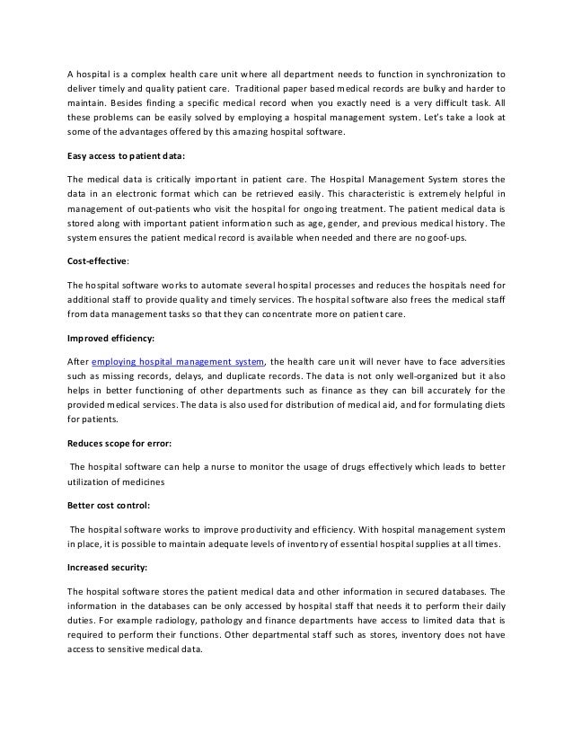 Hospital Information And Hospital Information And
