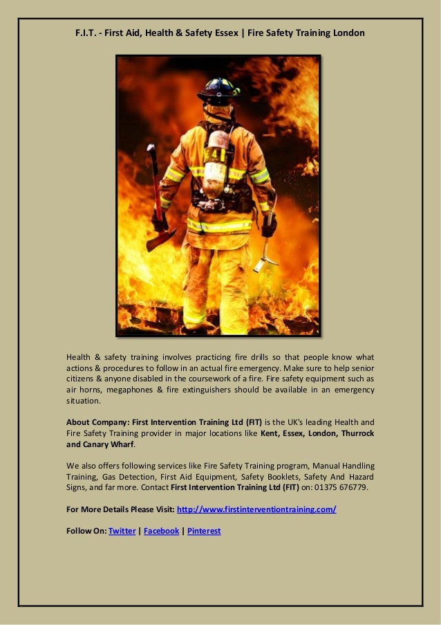 Benefits of Health & Fire Safety Training in UK