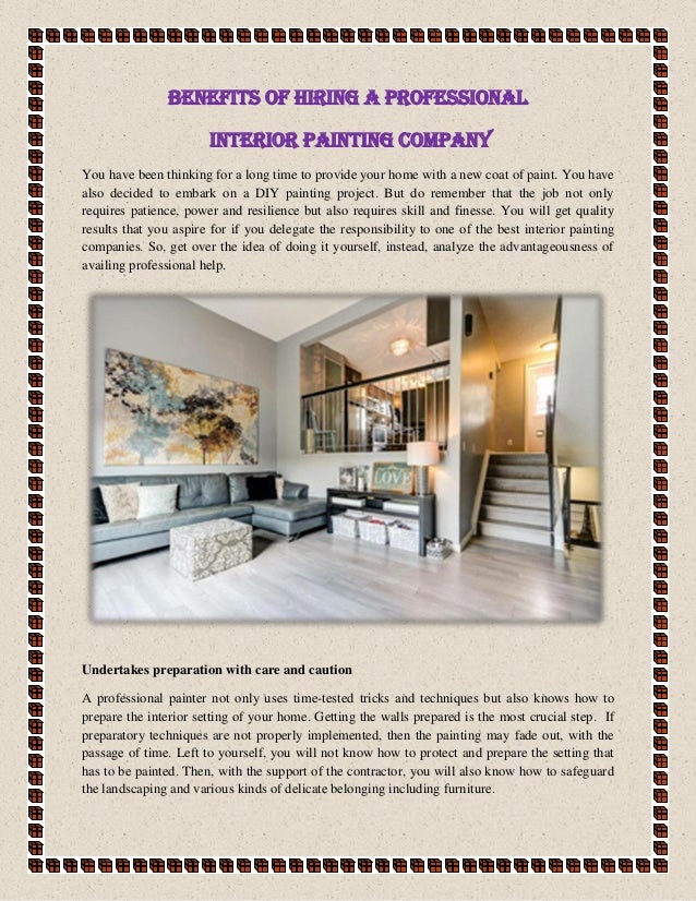 Interior Painting: Reasons for Hiring a Professional to Paint