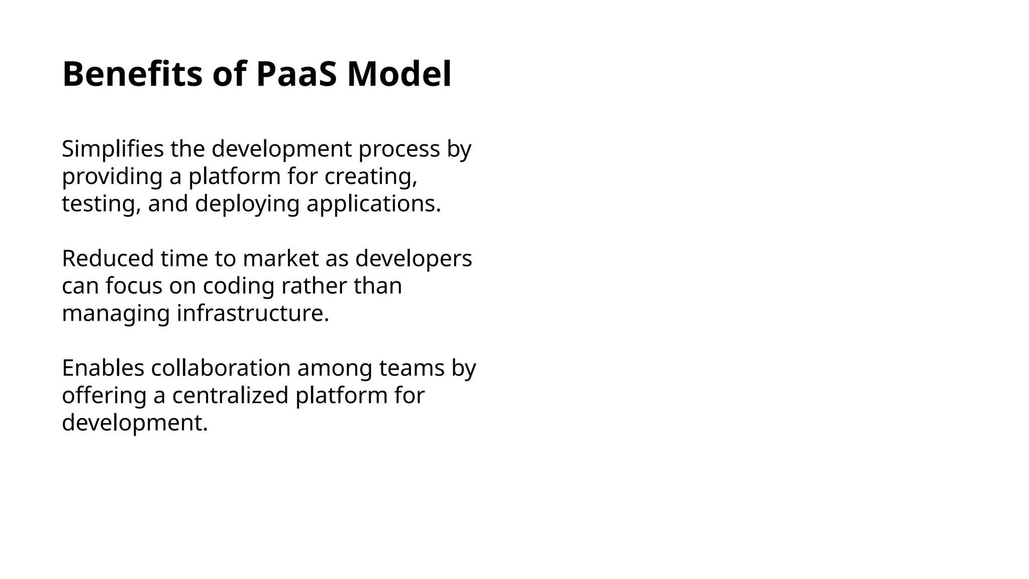 Benefits Of IaaS Model Benefits Of PaaS Model, SaaS Model ,,Cloud ...