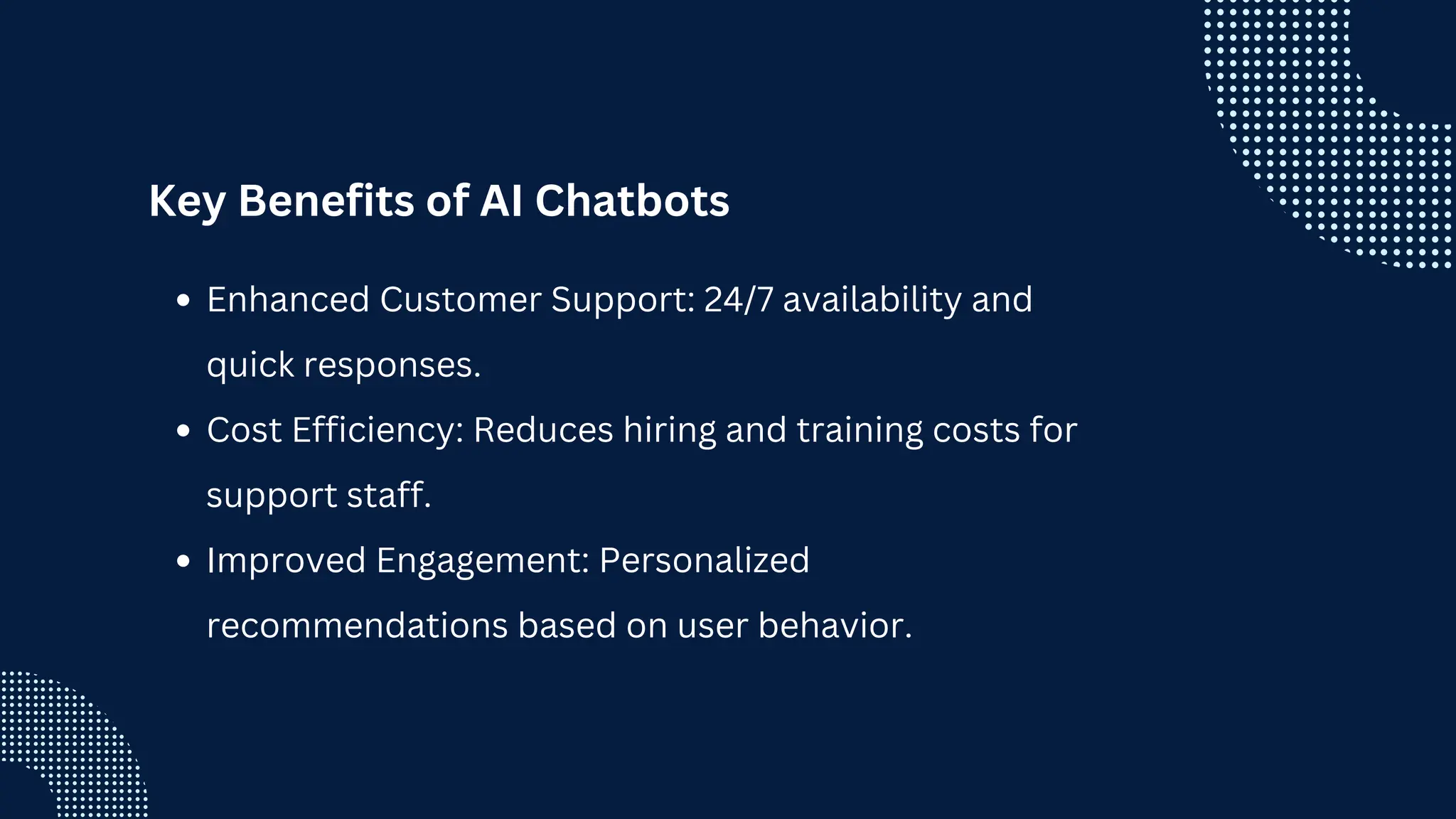Benefits of Implementing AI Chatbots for Your Business | PDF